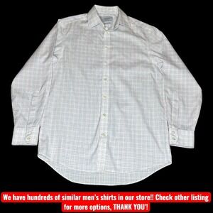Charles Tyrwhitt Shirt Mens 15 34 Classic Fit Checkered Non Iron Dress Shirt
